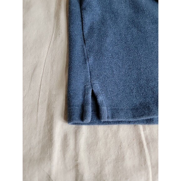 Polo Ralph Lauren Mens L Pullover Sweater 1/4 Zip Blue Casual Leather Tab Logo - Picture 8 of 16